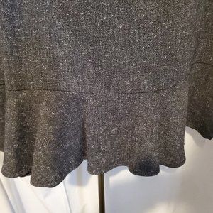 Women's East Fifth Wool Charcoal Tweed-Like Skirt Size 18